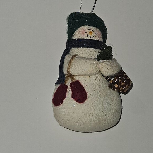 VTG Fabric Snowman Christmas Tree Ornament Collectable Creations 1992 Oregon - Picture 2 of 6